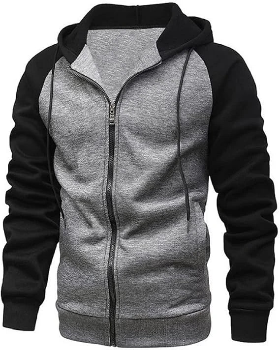 Felpa con cappuccio da uomo – Zip Hoodie, felpa con cappuccio e cerniera, giacca comoda per il tempo libero, taglie S–2XL